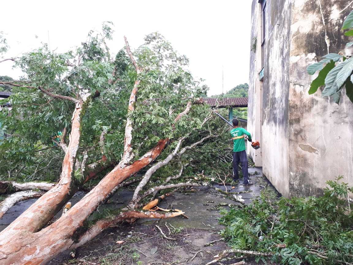 Prefeito se reúne com Secretarias e Defesa Civil para avaliar danos causados pela ventania e chuvas